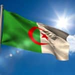 Algeria national flag on flagpole