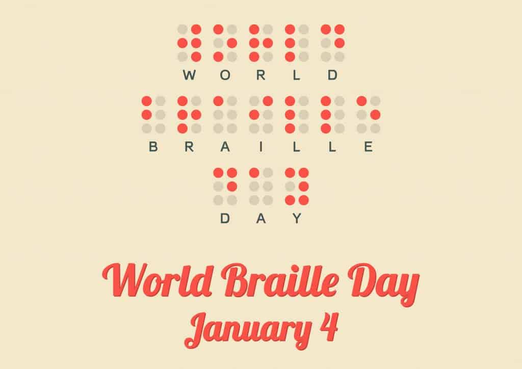 Poster for annual celebration of World Braille Day 