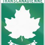 Highway shield of the Trans-Canada highway/Transcanadienne in Quebec.